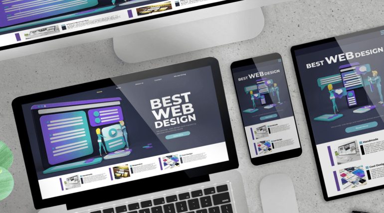 Examples of mobile friendly websites on different screen sizes