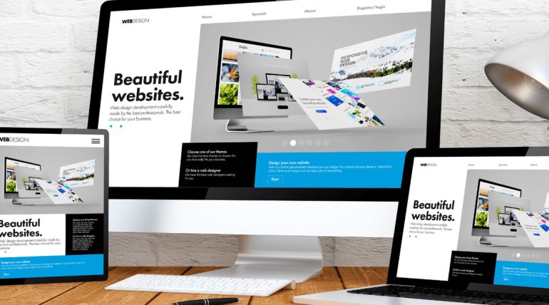 Professional website design on large, small and phone screens